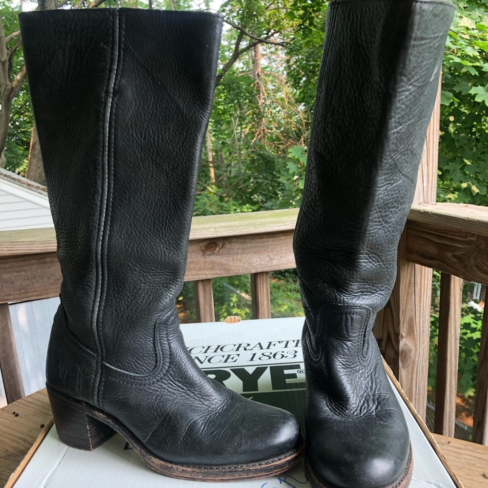 FRYE full grain leather knee high boots SALE